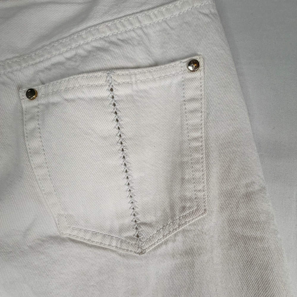 Pilcro and the Letterpress White Wide Leg Jeans High Rise Ladder Stitch Size 27 - Picture 11 of 13